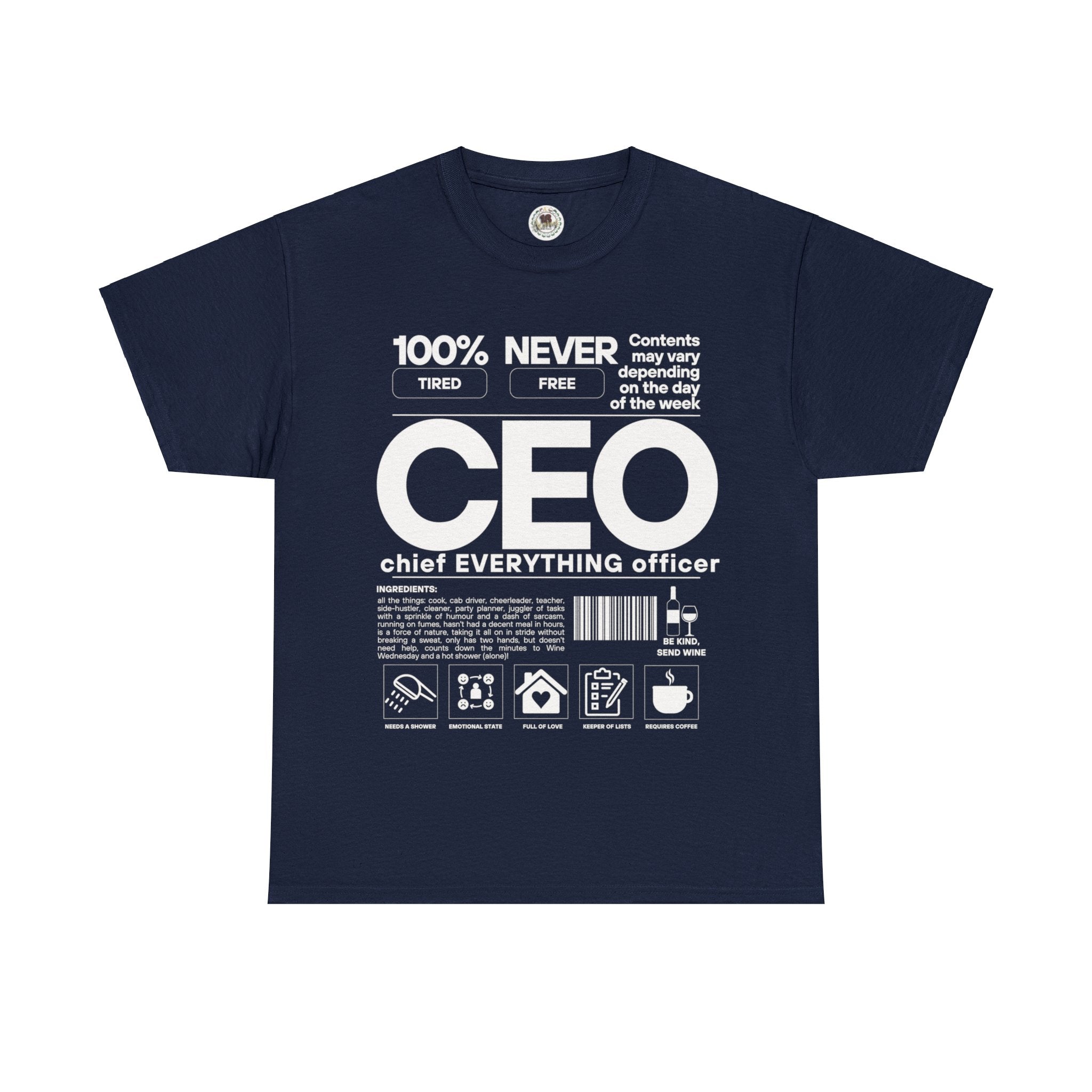 CEO (Chief EVERYTHING Officer): Ingredients Crew Neck