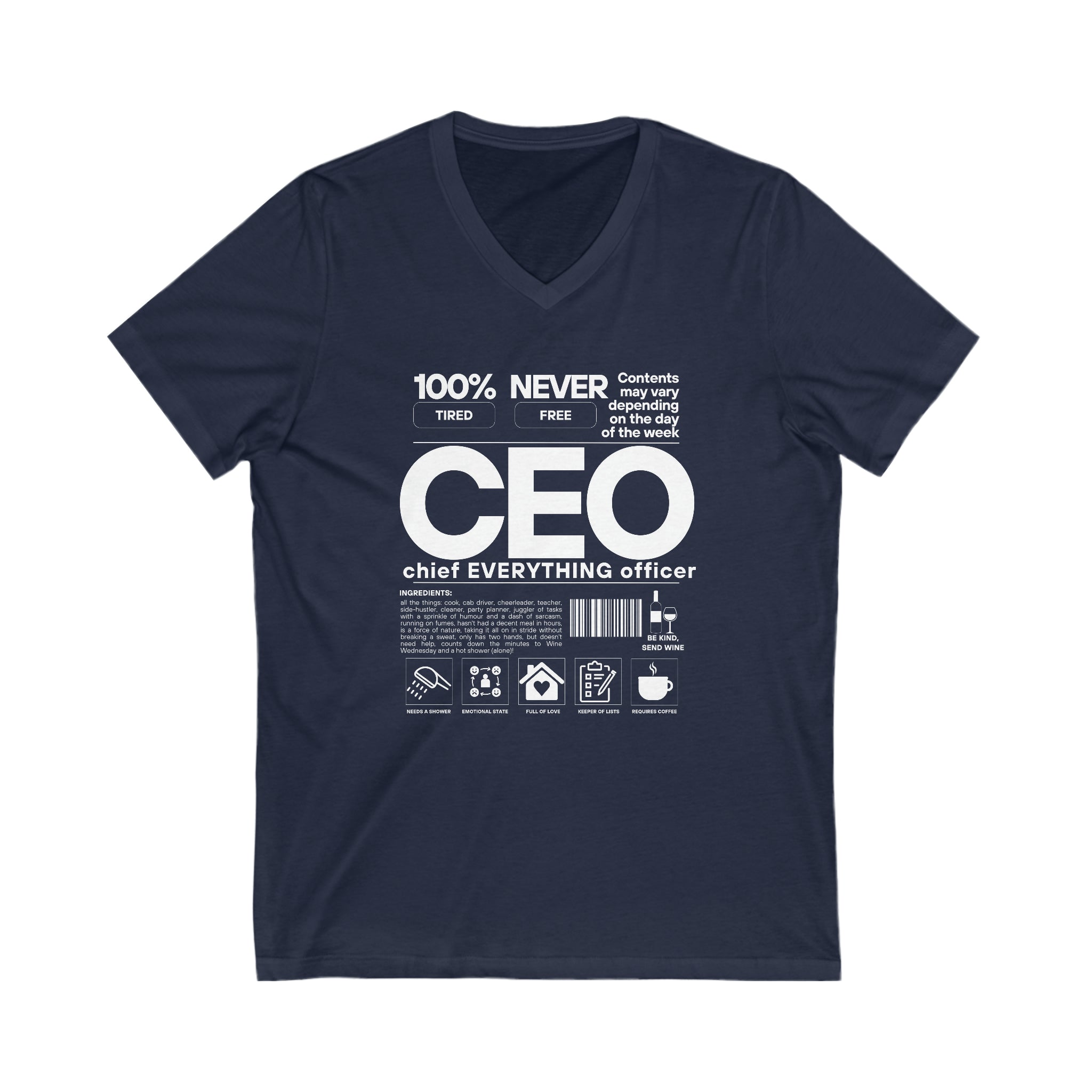 CEO (Chief EVERYTHING Officer) Ingredients V-Neck