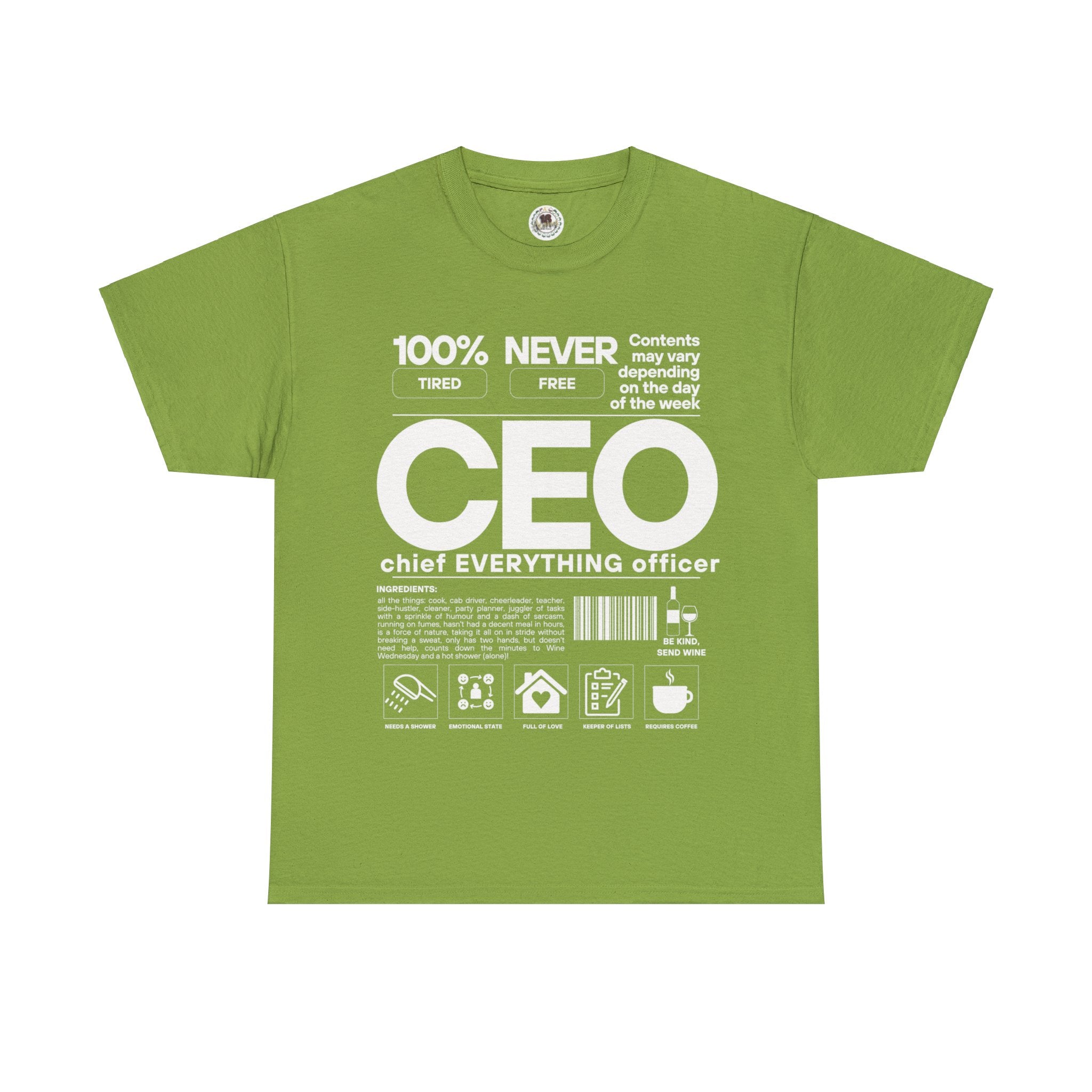 CEO (Chief EVERYTHING Officer): Ingredients Crew Neck