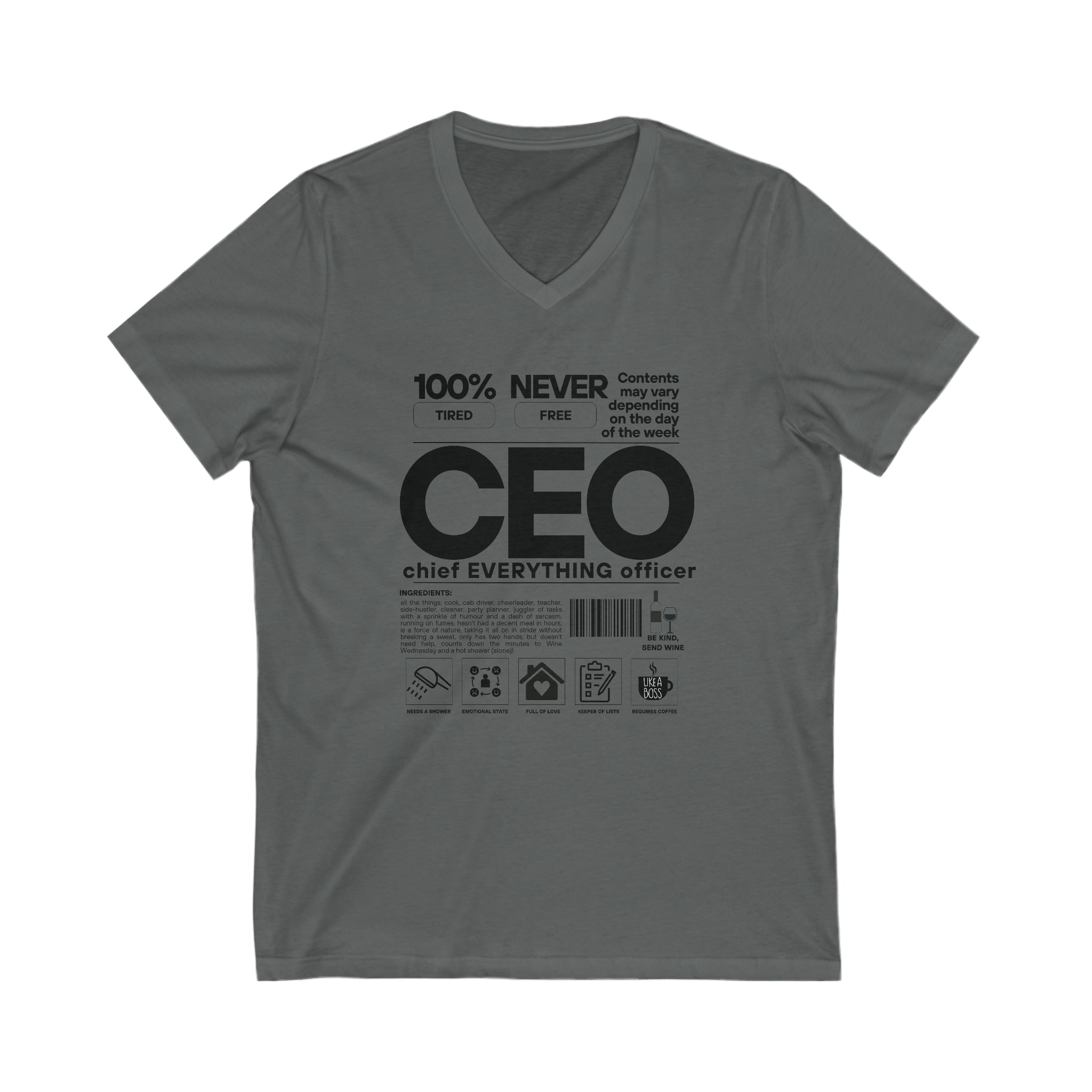 CEO (Chief EVERYTHING Officer) Ingredients V-Neck