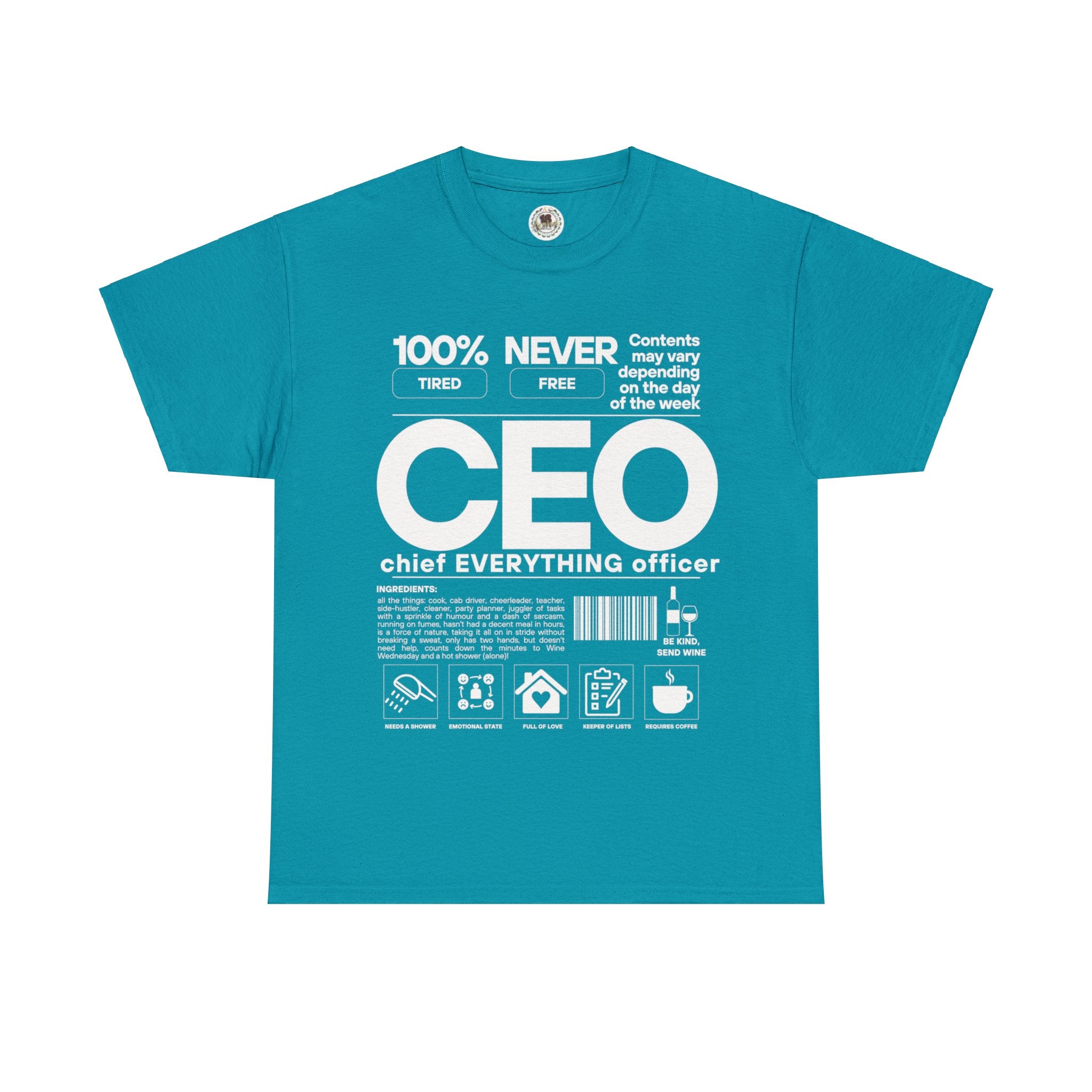 CEO (Chief EVERYTHING Officer): Ingredients Crew Neck